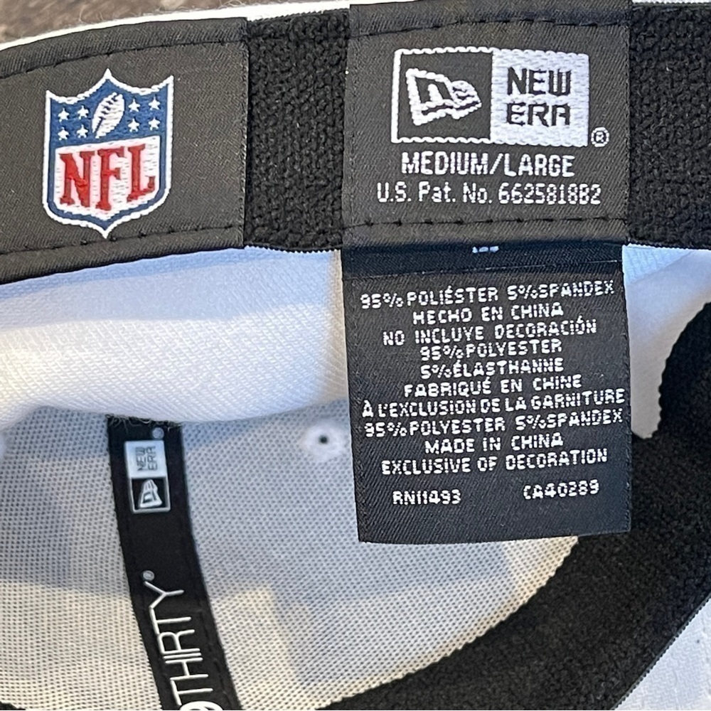 Los Angeles Rams New Era LA Logo Iced II 39THIRTY Hat White Medium/Large NEW - Picture 4 of 13